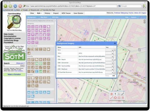 Verschiedene Karten lassen sich einbinden.